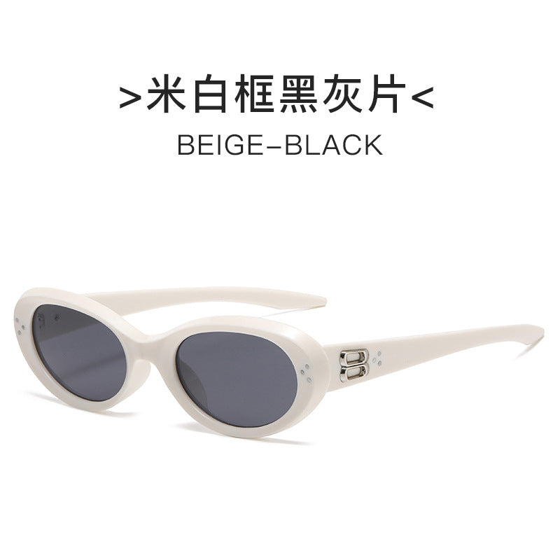 Wholesale Small oval frame sunglasses cat eye sunglasses
